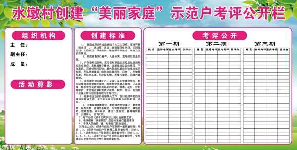美麗家庭宣傳欄