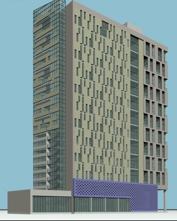 MAX创意结构的商业大厦3d模型