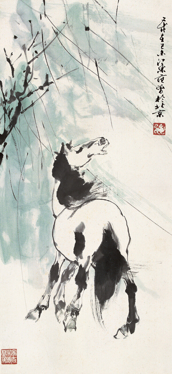 馬匹國畫圖片