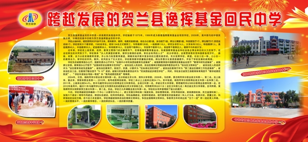 學校中學學校展板素材