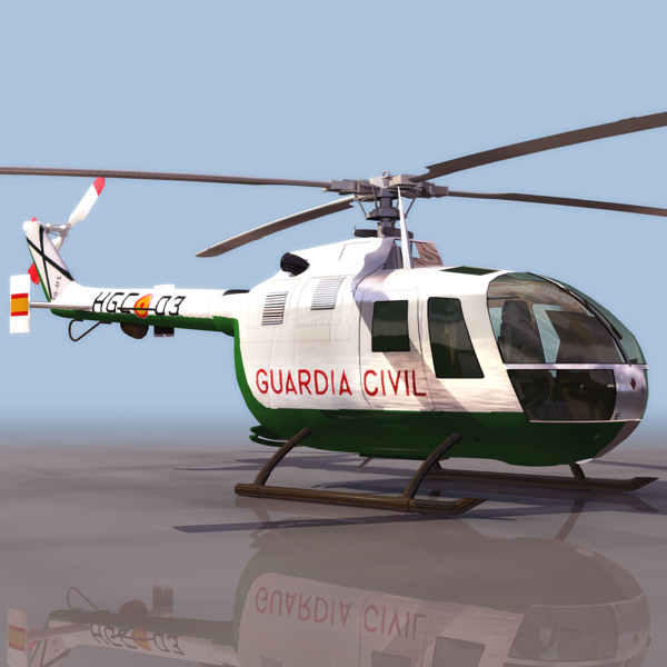BO105直升機(jī)模型010