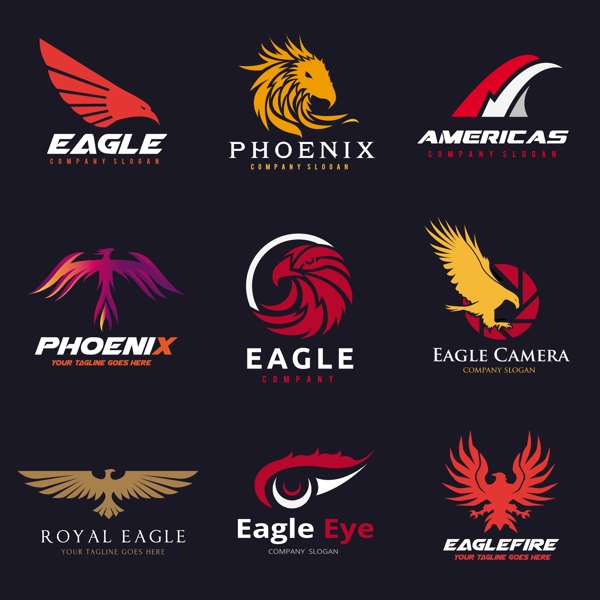 创意鹰logo