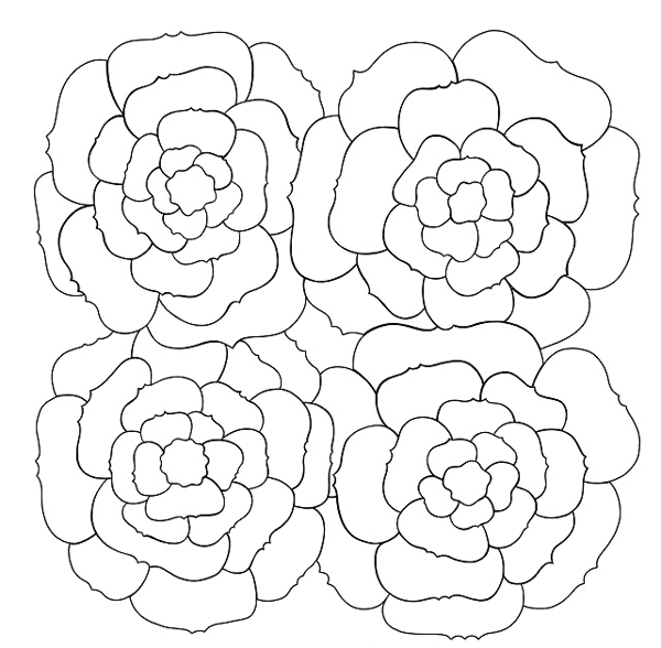 線條花