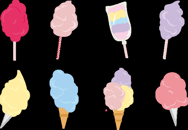 卡通彩色冰淇淋png元素