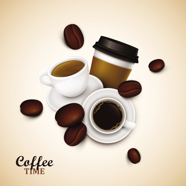 咖啡咖啡杯矢量图