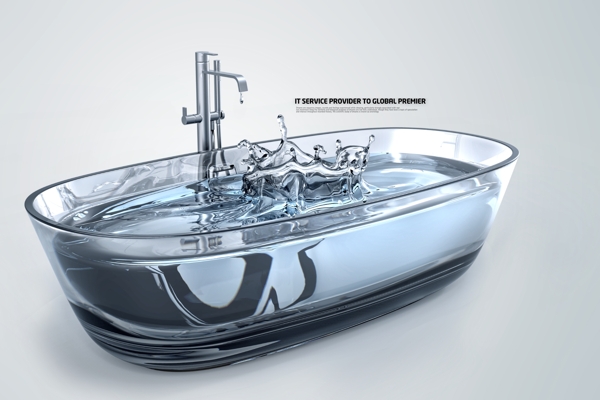 透明浴缸