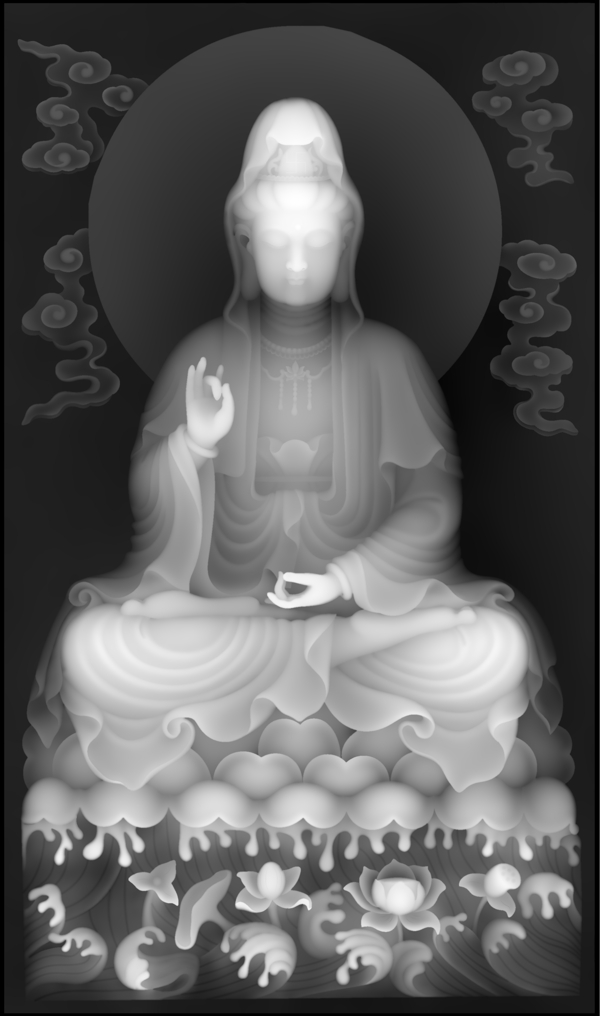 高精度觀音灰度圖