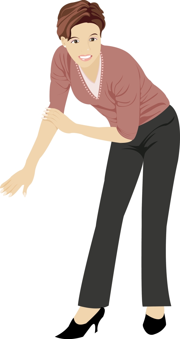 插畫(huà)時(shí)尚美女女性百態(tài)