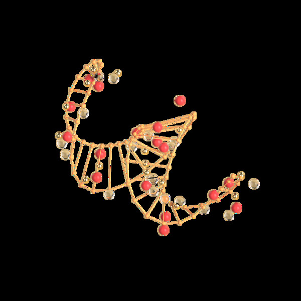 C4D科技螺旋基因链条装饰元素