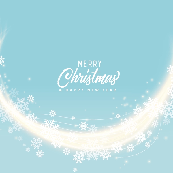 蓝色雪花圣诞背景设计