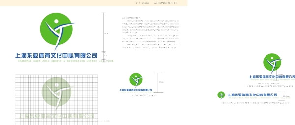 上海東亞體育文化中心VI矢量CDR文件VI設(shè)計(jì)VI寶典基本組合規(guī)范