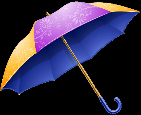 实物彩色雨伞元素