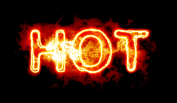 HOT火焰字圖片
