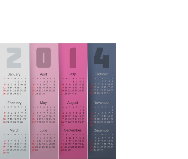 2014日歷圖片