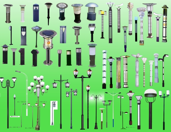 常用綠化燈具素材圖片