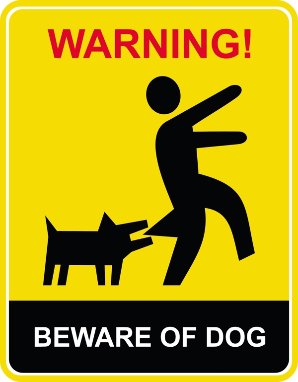 小心狗咬图标图片