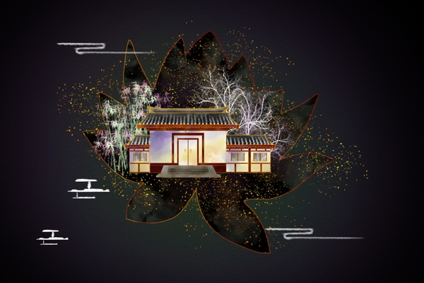 中式復古傳統(tǒng)背景海報素材圖片