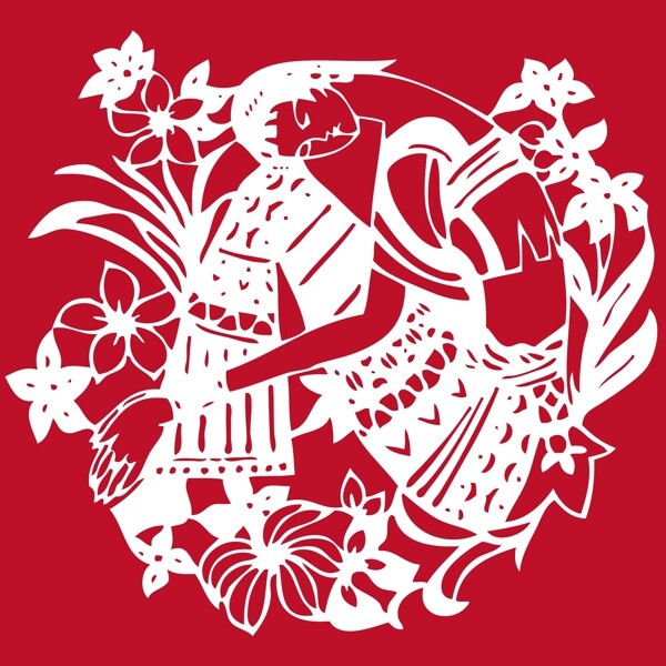 印花矢量圖人物女人色彩紅色免費(fèi)素材