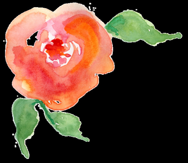 淡紅花蕊透明裝飾素材