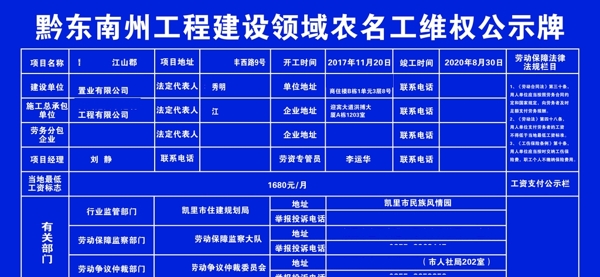 公示牌