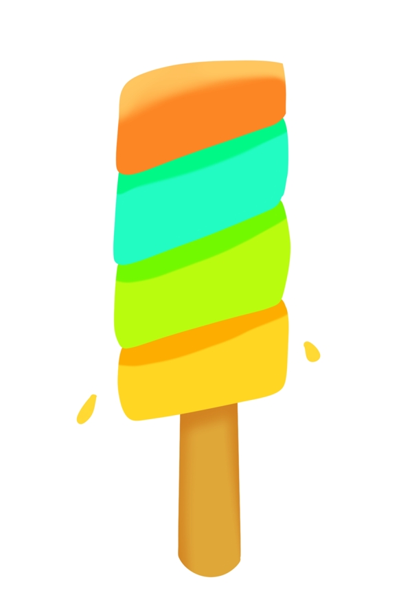 彩色冰淇淋冰棒