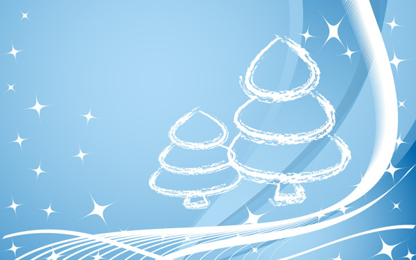 圣誕樹(shù)圣誕雪人等圣誕背景素材