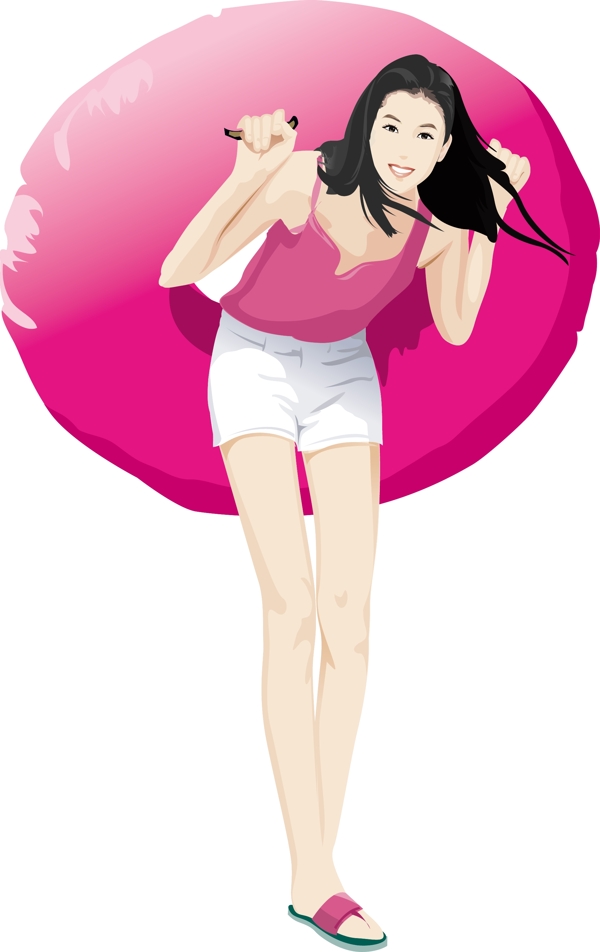 準(zhǔn)備游泳的女性圖片