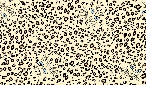 小动物豹纹印花