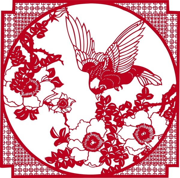 印花矢量圖動物鳥類玫瑰花色彩免費素材