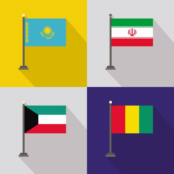 伊朗科威特哈萨克斯坦和几内亚比绍