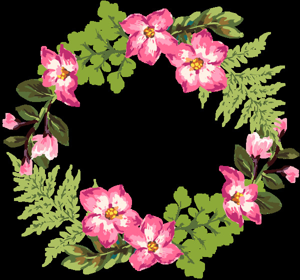 櫻花花環(huán)裝飾素材