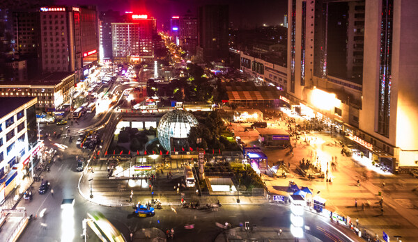 南昌火车站夜景图片