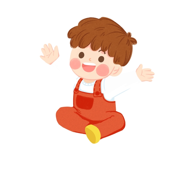 開心可愛(ài)小男孩設(shè)計(jì)可商用元素