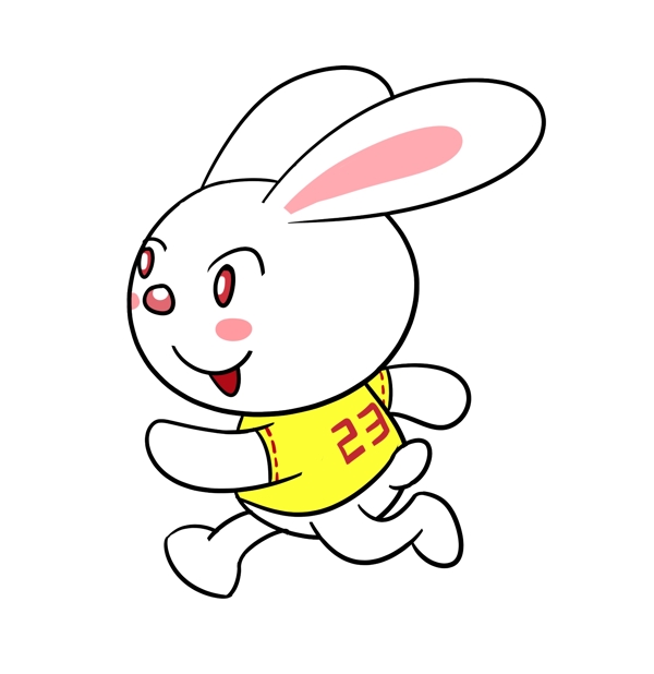 卡通运动兔子图片