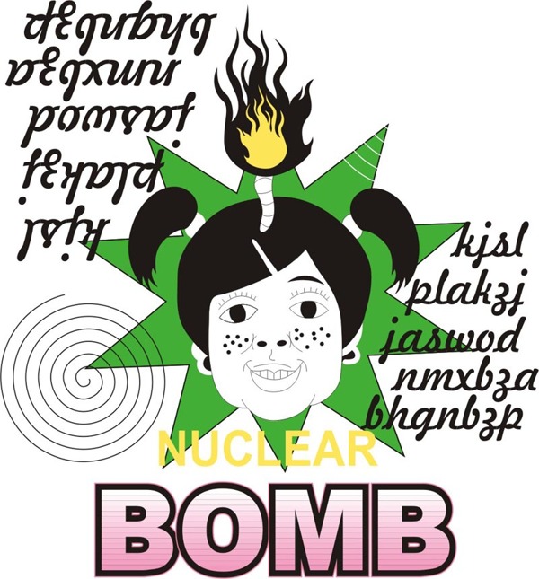 印花矢量圖人物少女文字英文免費素材