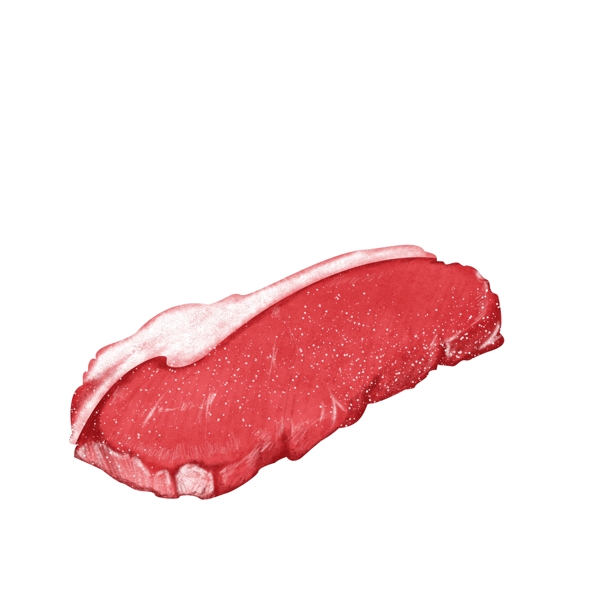 红色肉类猪肉猪排食材美食美味手绘写实免扣