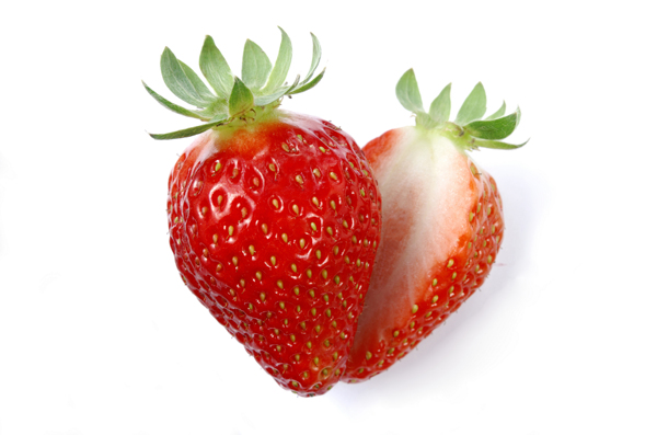 草莓新鲜水果高清细节素材切开