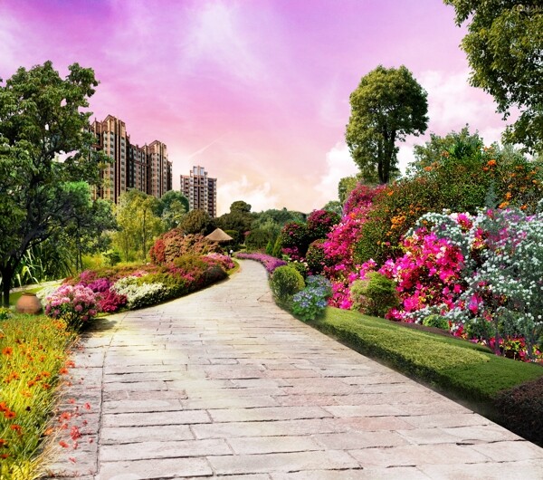 地产广告园林建筑图片