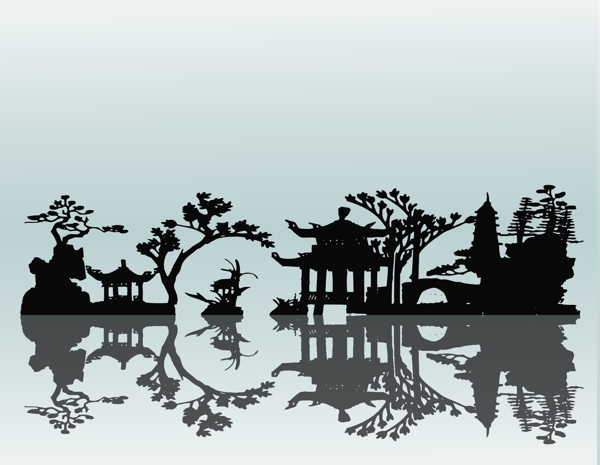 中國風(fēng)的庭院