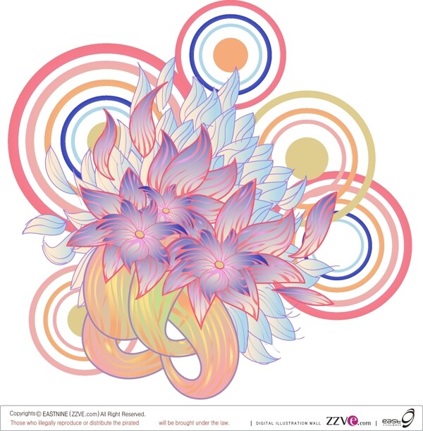 歐美花紋664