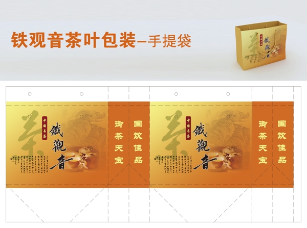 鐵觀音茶葉包裝手提袋圖片