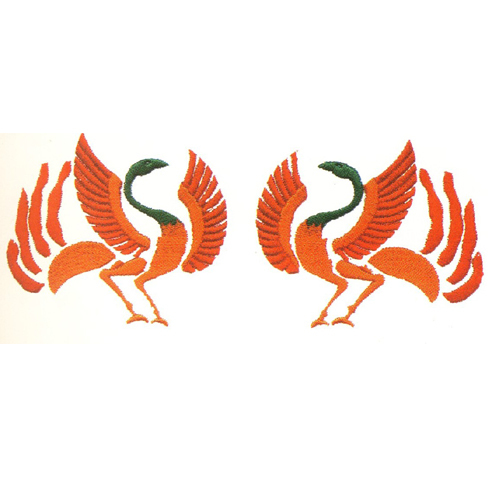 繡花動(dòng)物鳥(niǎo)類鳳凰色彩免費(fèi)素材