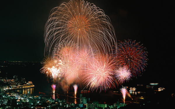 夜色浪漫煙花