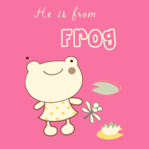 印花矢量圖T恤圖案圖文結(jié)合可愛(ài)卡通動(dòng)物免費(fèi)素材
