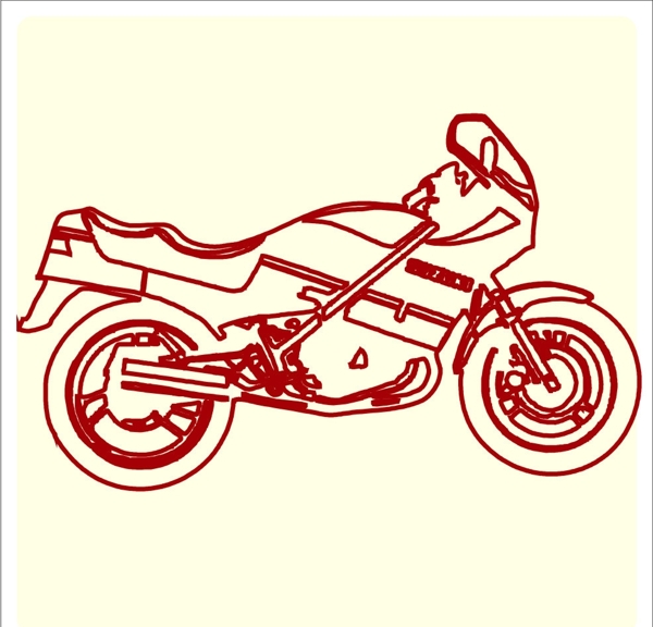 矢量摩托車圖片