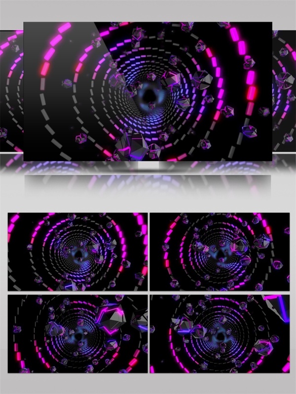 紫光螺旋卫星动态视频素材