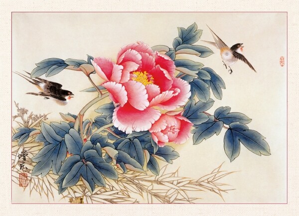 花鳥工筆裝飾畫