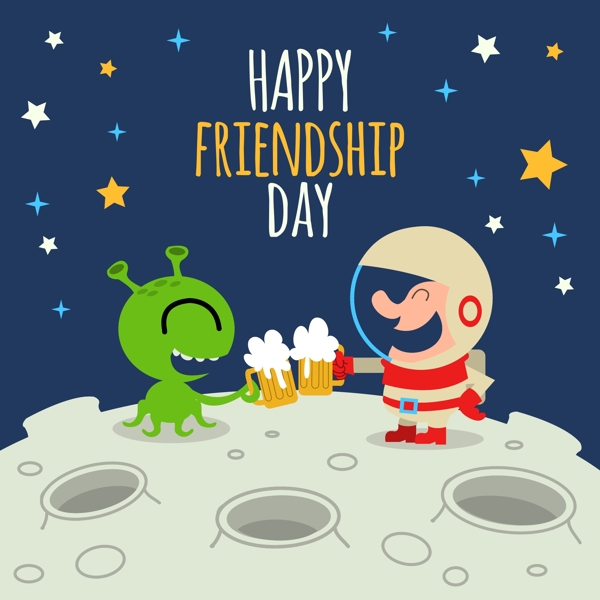 外星人宇航员的快乐友谊
