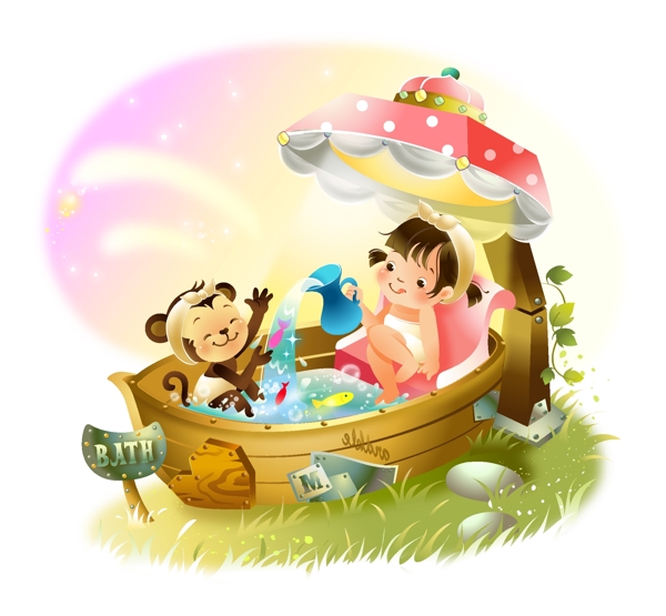 卡通兒童插畫(huà)圖片