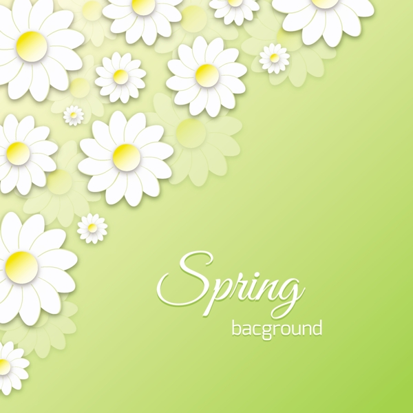春季花卉3D插画
